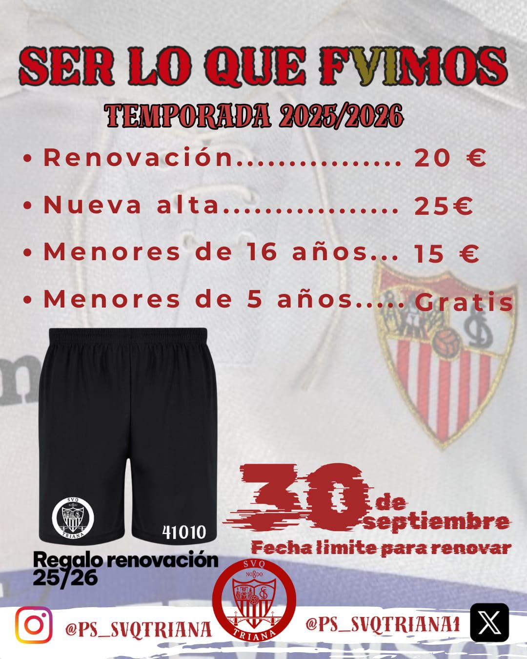 Cartel oficial de la temporada 25/26 de PS SVQ Triana